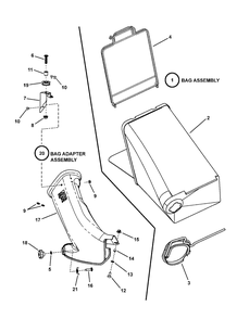 Part Location Diagram of 7600117YP Briggs and Stratton Bag adapter assy. kit